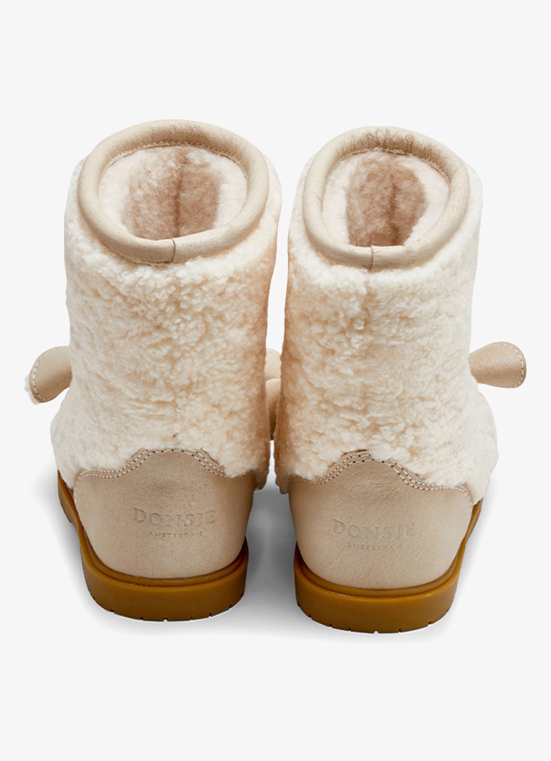 Donsje Amsterdam Wadou boots   lammy - achterkant 3 beige