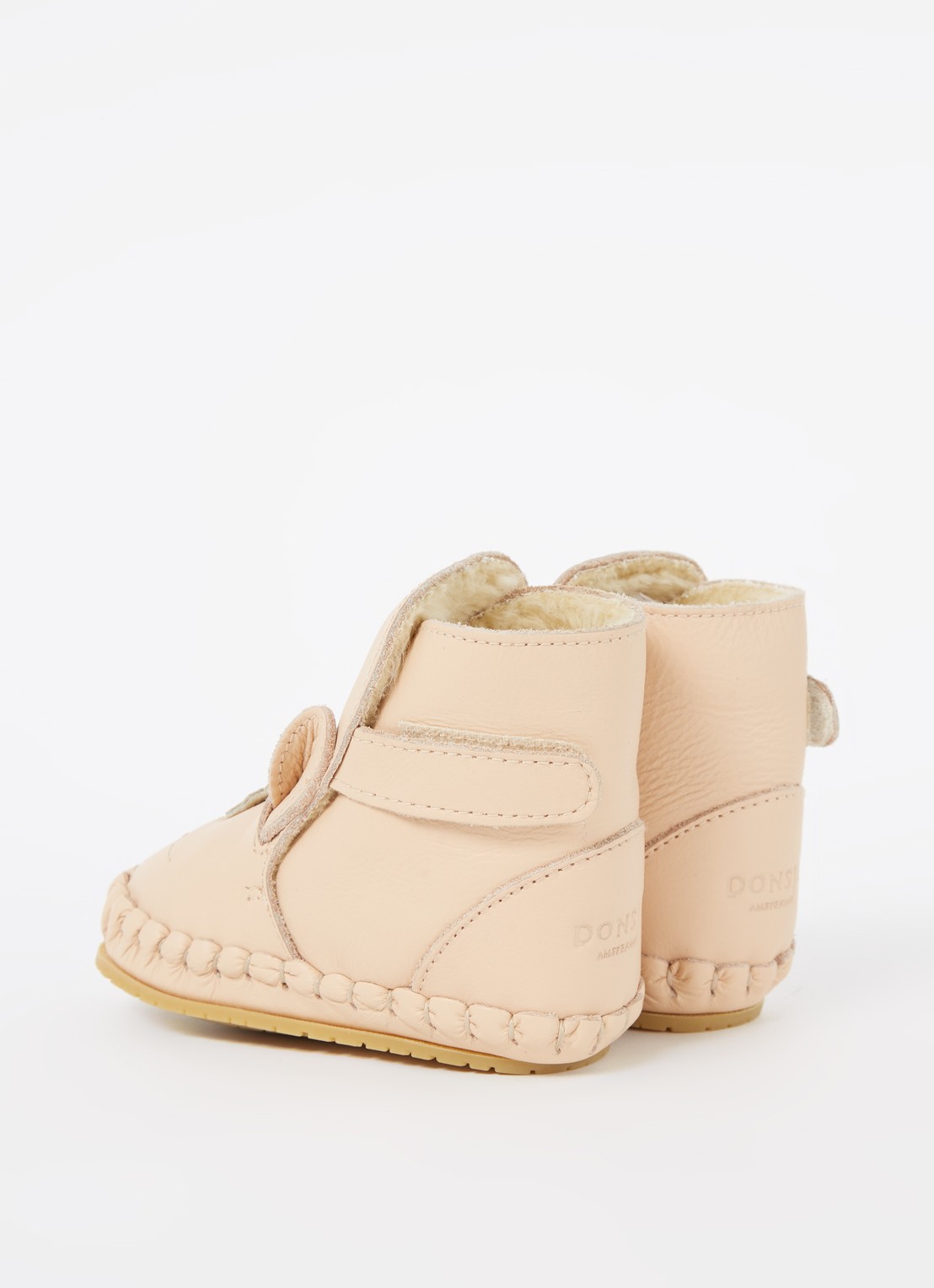Donsje Amsterdam Wadudu Eenhoorn babyschoentje van leer - detail oudroze