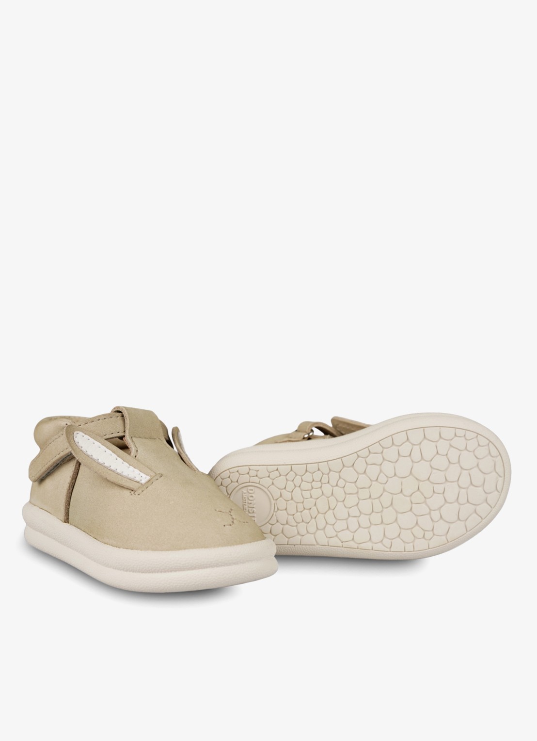 Donsje Amsterdam Zazo Classic Bunny babyschoentje van leer - detail 3 taupe