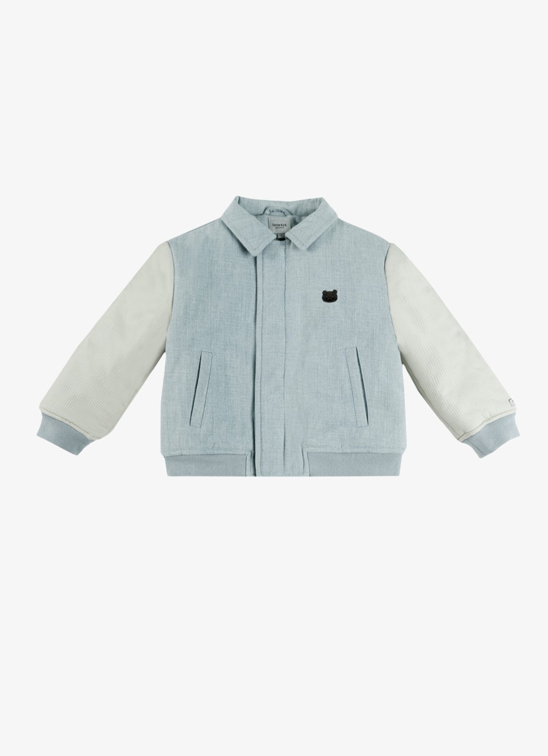 Donsje Amsterdam Zemmie baseball jack van katoen - voorkant 5 blauw