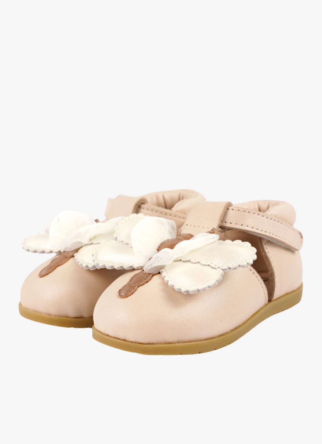 Donsje Amsterdam Zozou babyschoentje van leer - voorkant 6 metallic