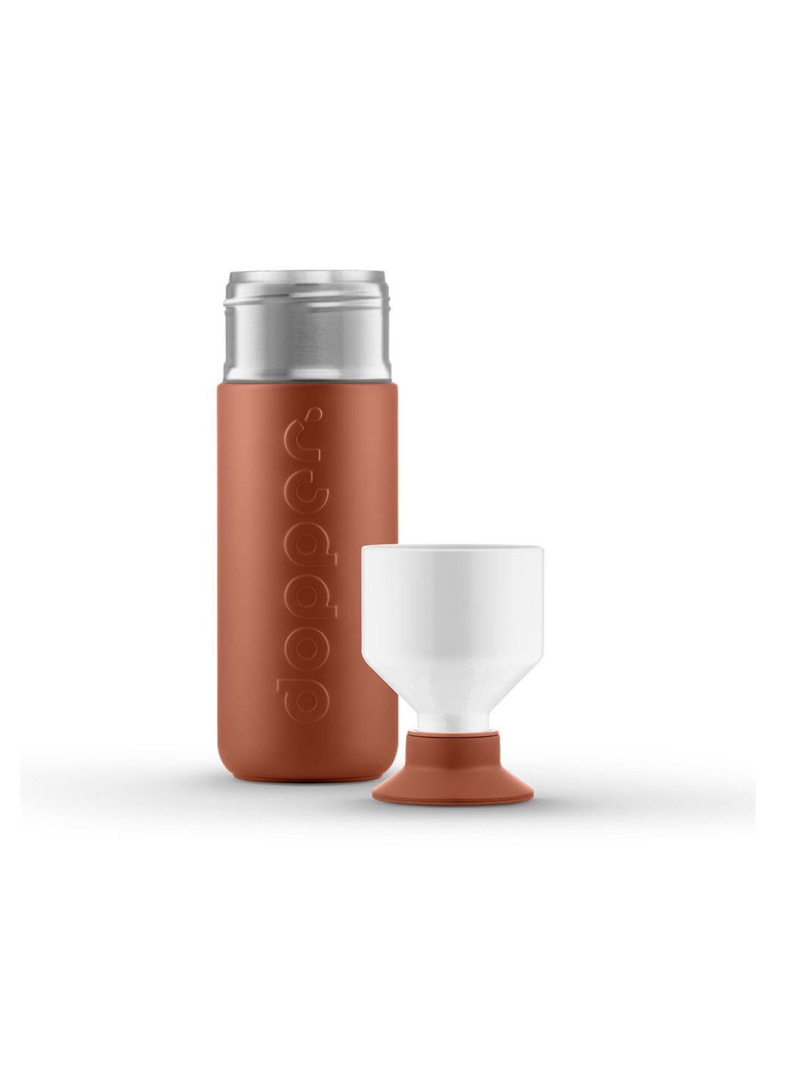 Dopper Draagkoord voor waterfles / thermosfles - detail roestbruin