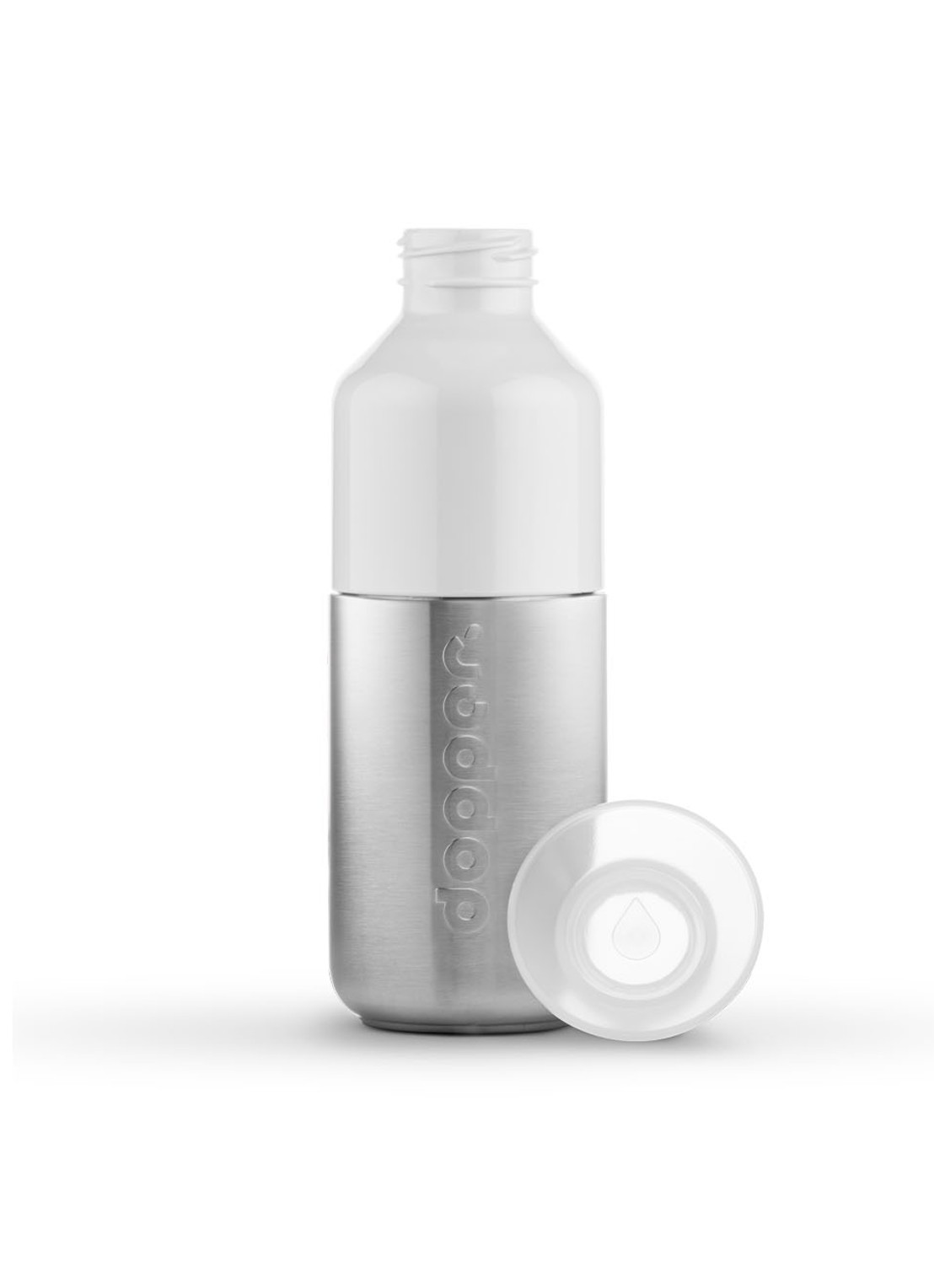 Dopper Steel waterfles 35 cl - detail zilver