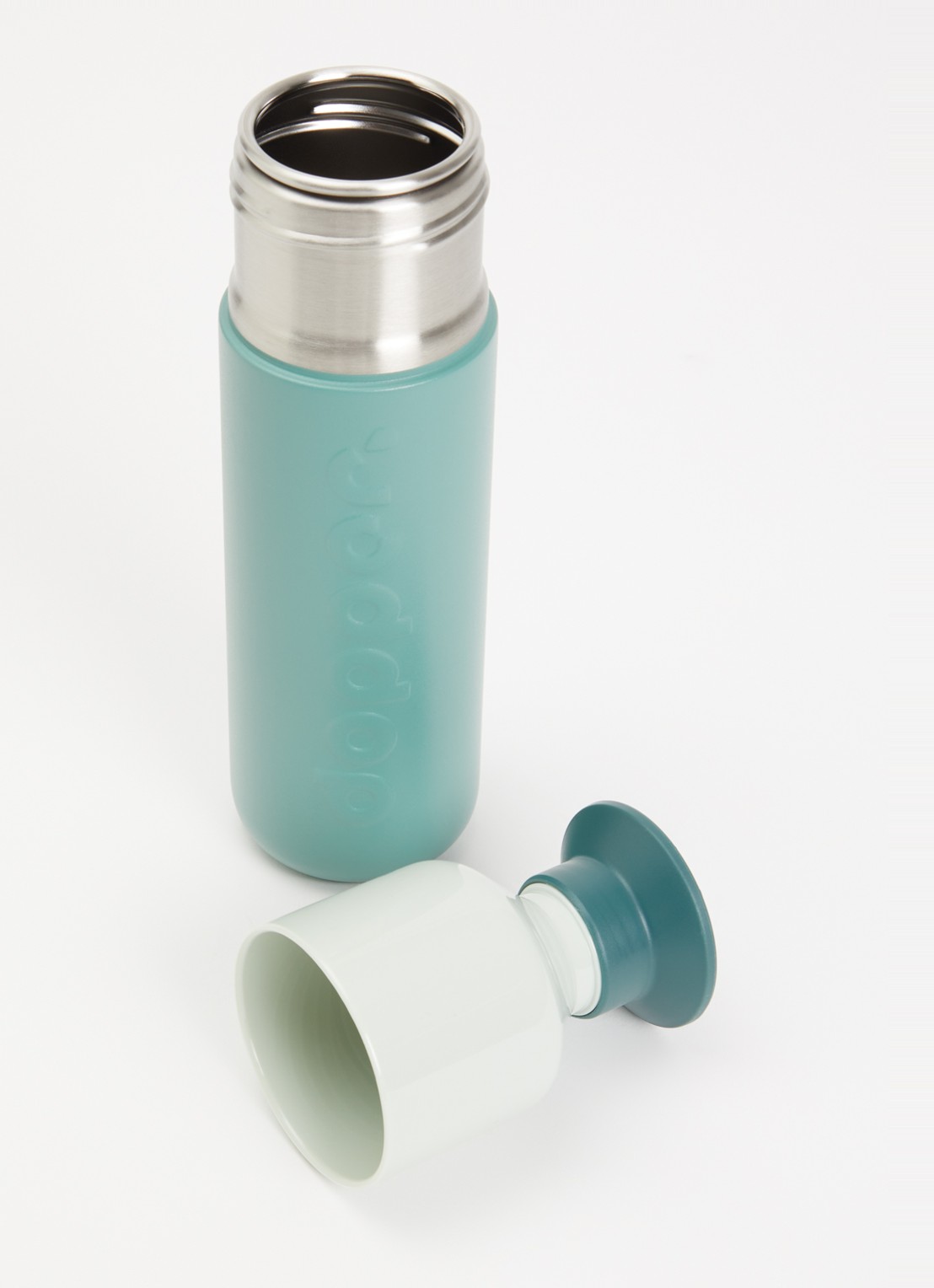 Dopper Steel waterfles 35 cl - voorkant 2 zeegroen