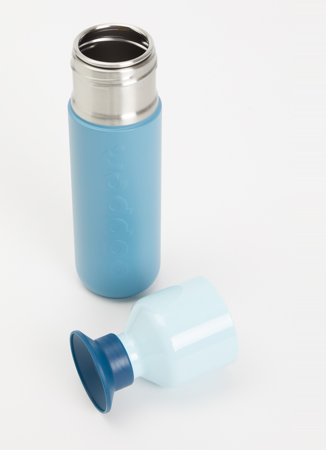 Dopper Steel waterfles 35 cl - voorkant 2 blauw