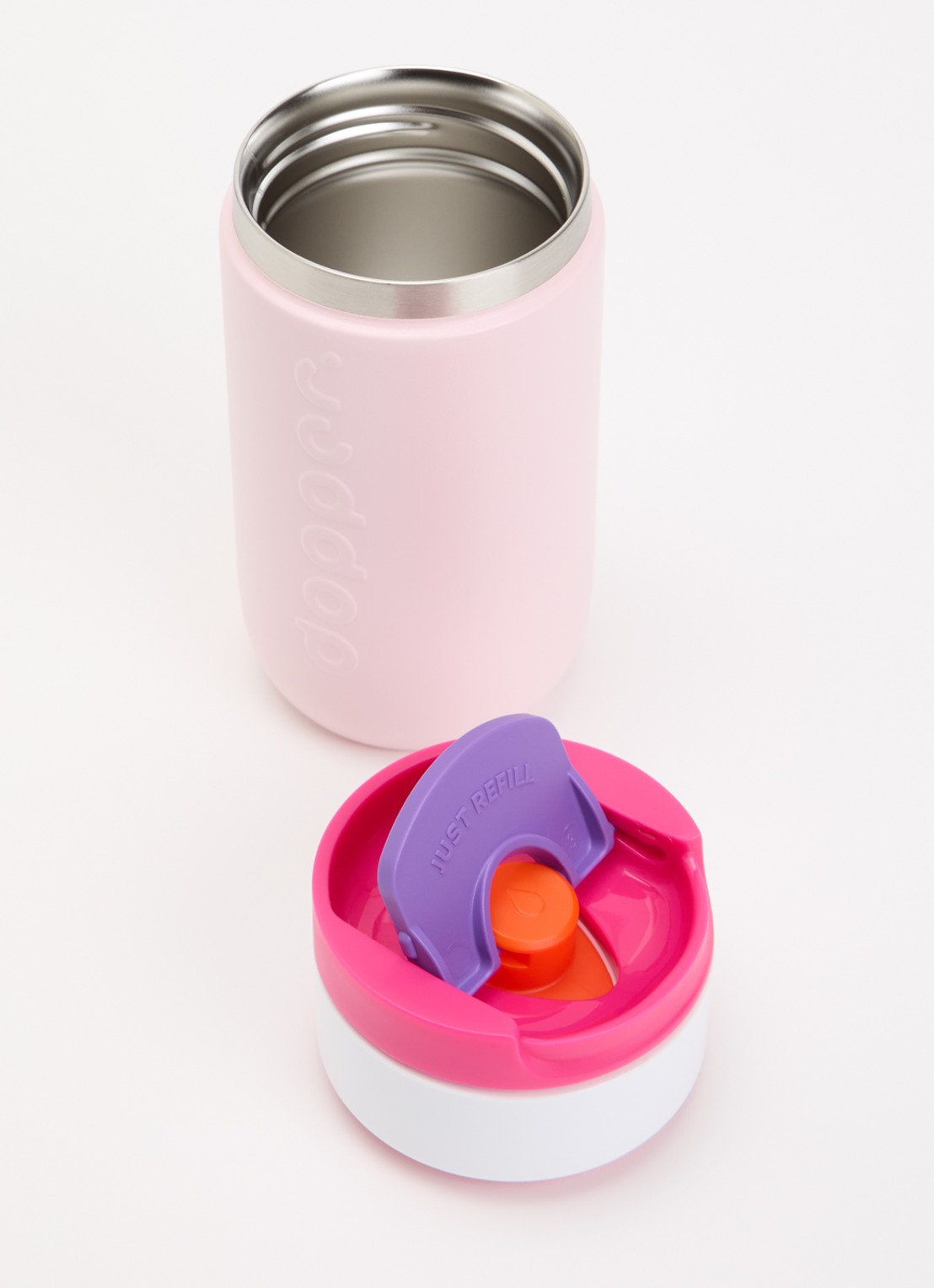 Dopper Travel thermosfles 30 cl  - voorkant 2 roze