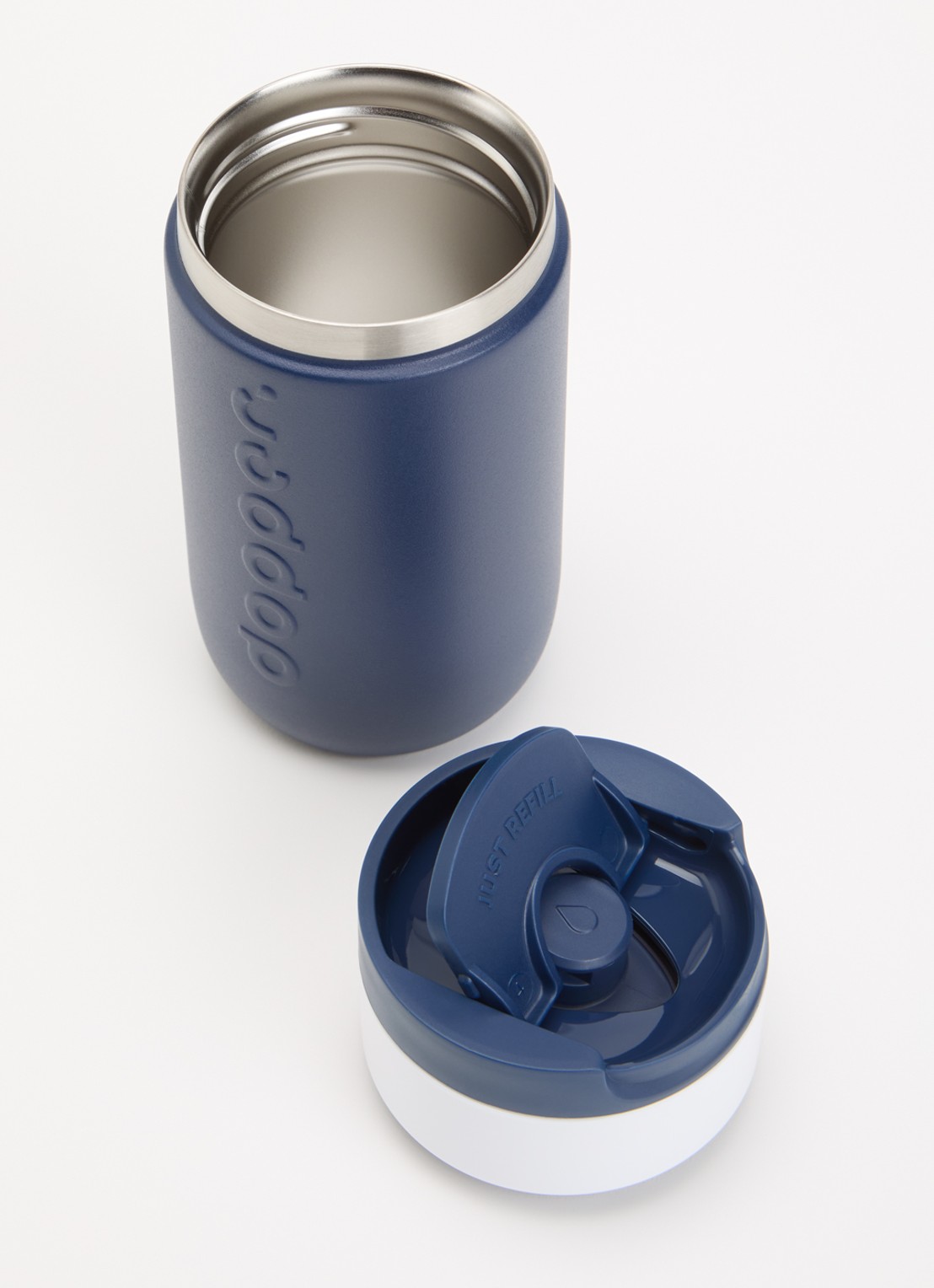 Dopper Travel thermosfles 30 cl  - voorkant 2 donkerblauw