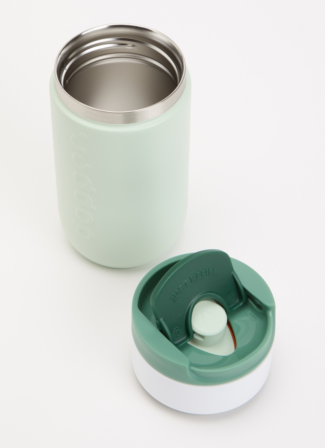Dopper Travel thermosfles 30 cl  - voorkant 2 lichtgroen