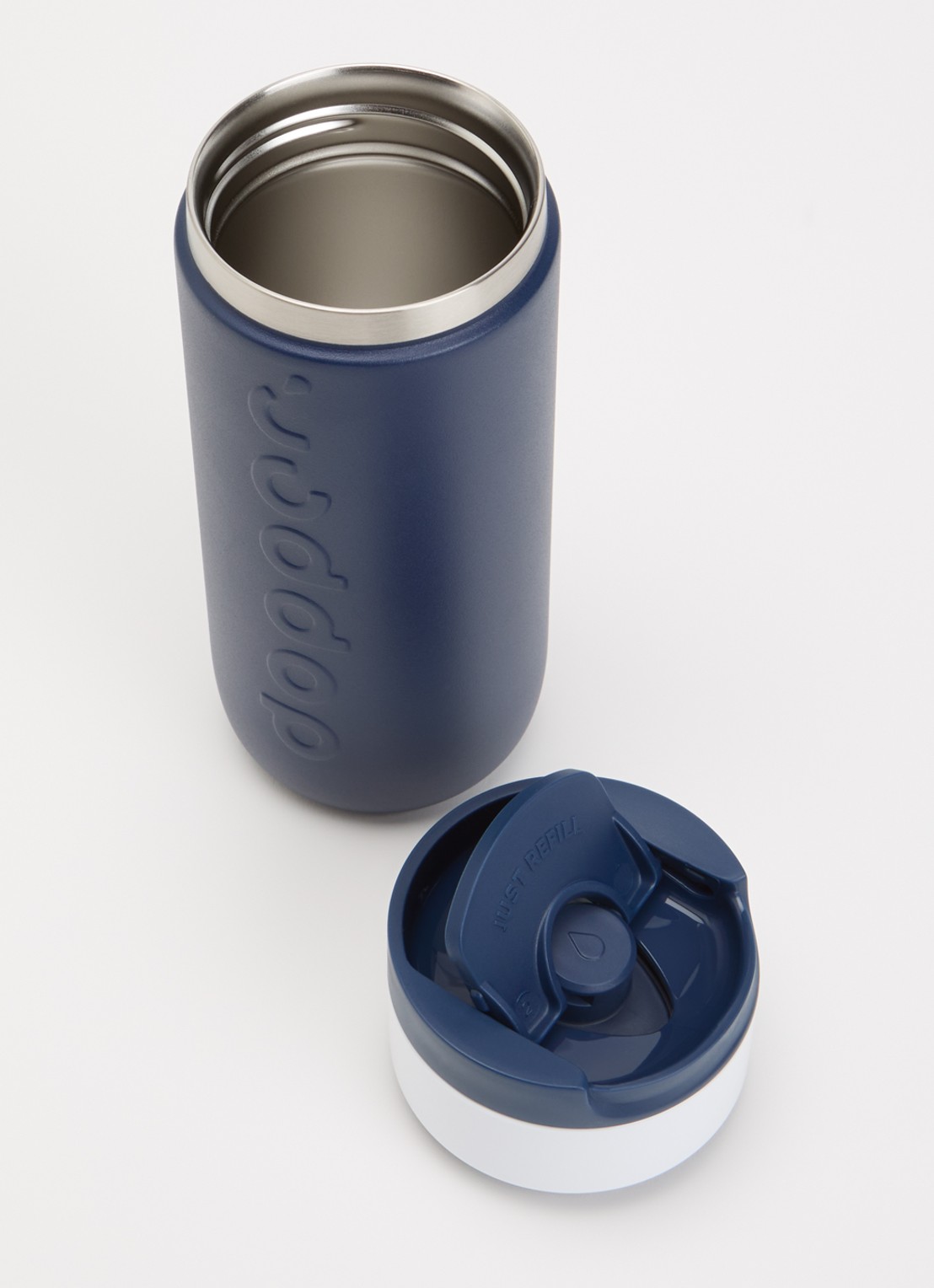 Dopper Travel thermosfles 40 cl  - voorkant 2 donkerblauw