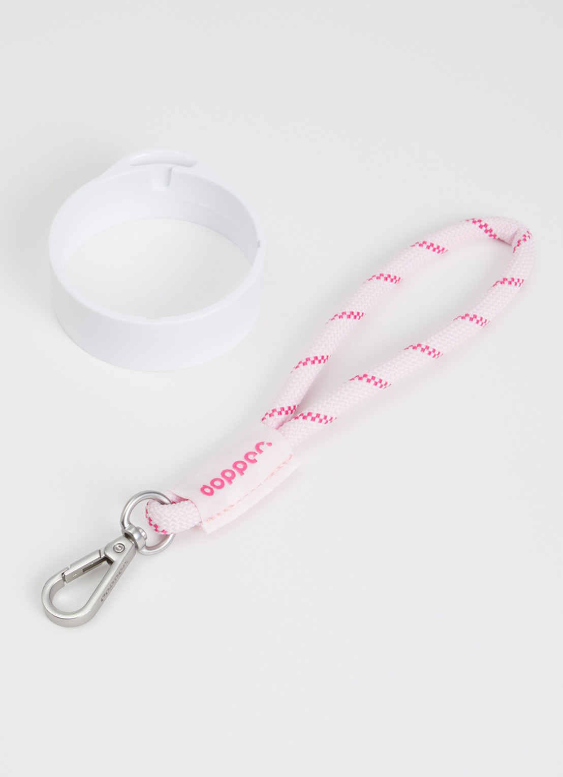 Dopper Wrist Cord polskoord voor de Travel Mug - voorkant 2 lichtroze