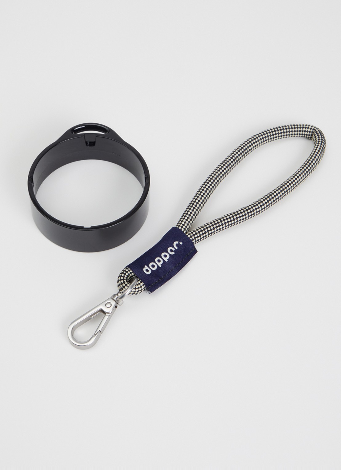 Dopper Wrist Cord polskoord voor de Travel Mug - voorkant 2 diepzwart