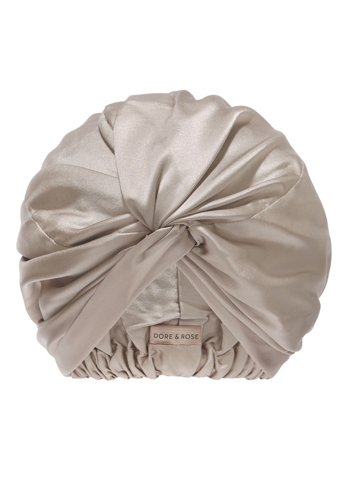 Dore & Rose Bonnet van zijde - voorkant taupe