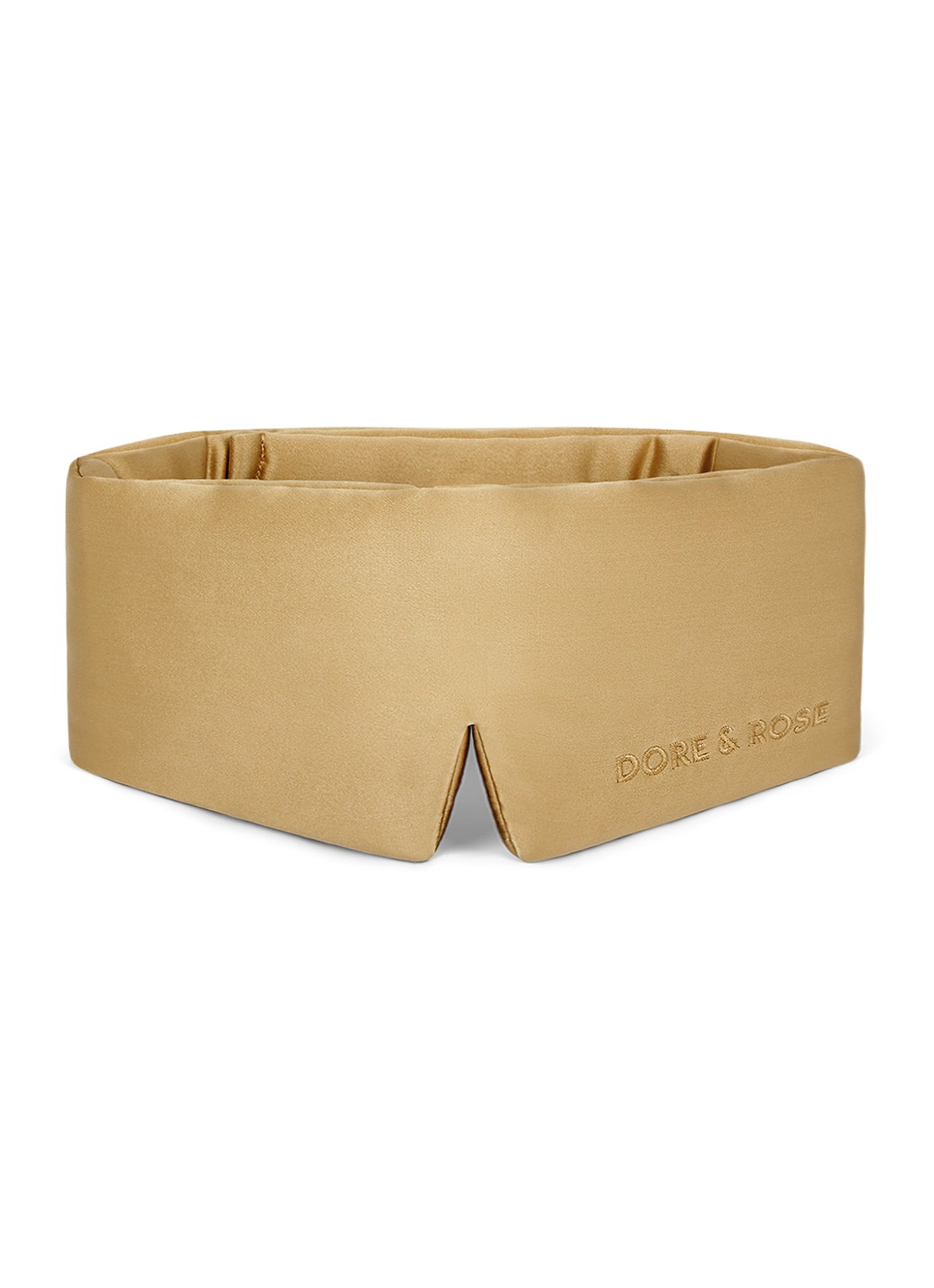 Dore & Rose Deep Sleep Mask Gold - slaapmasker van zijde - voorkant goud