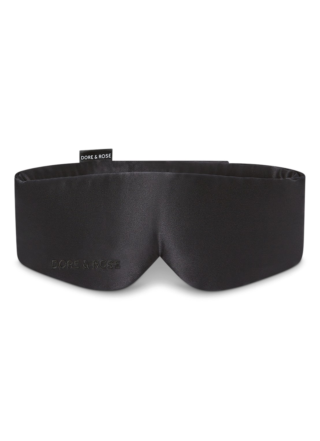 Dore & Rose Deep Sleep Mask - slaapmasker van zijde - voorkant zwart