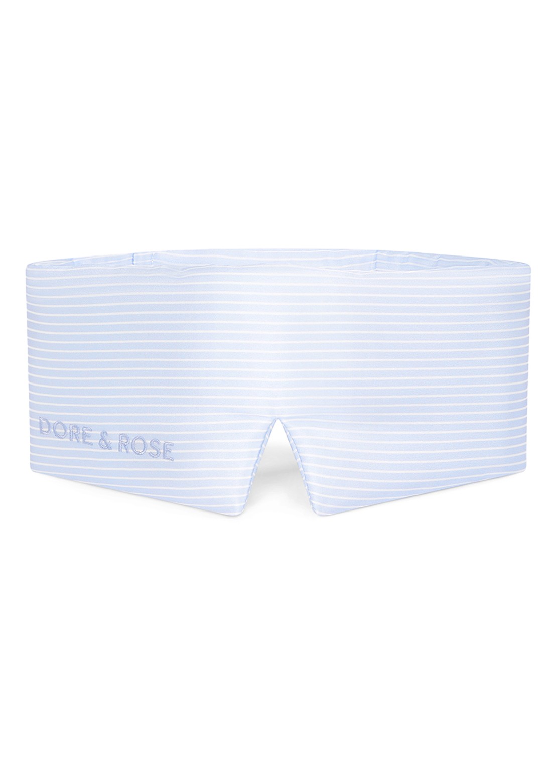 Dore & Rose Deep Sleep Mask - slaapmasker van zijde - voorkant lichtblauw
