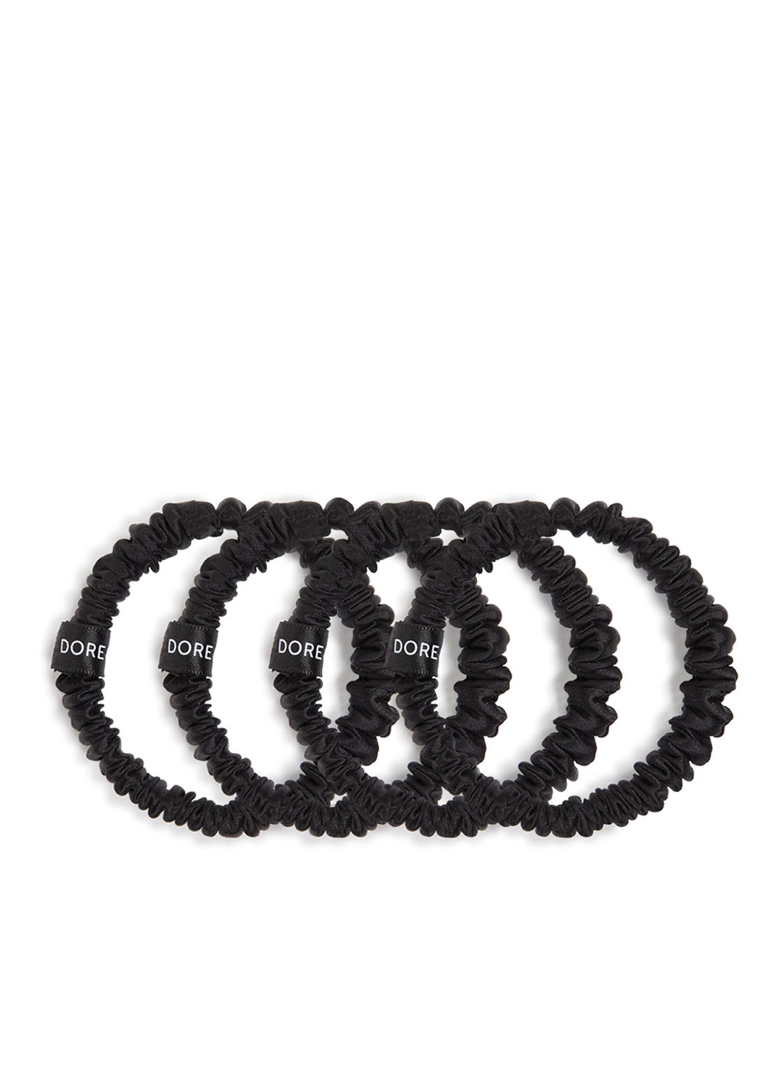 Dore & Rose Premium Scrunchies van zijde - voorkant nº 18 ébène du chêne