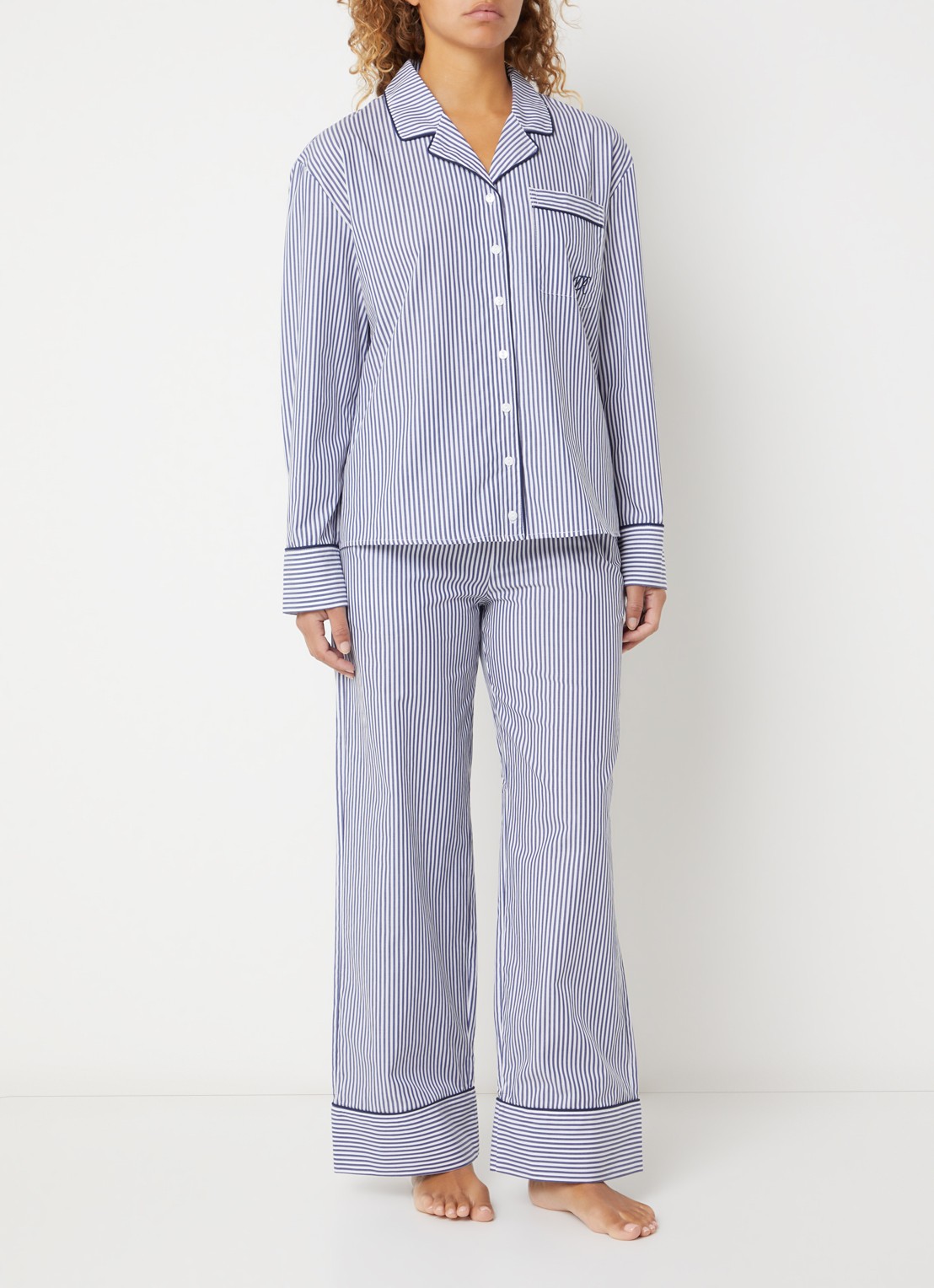 Dore & Rose Pyjamaset van katoen - detail donkerblauw