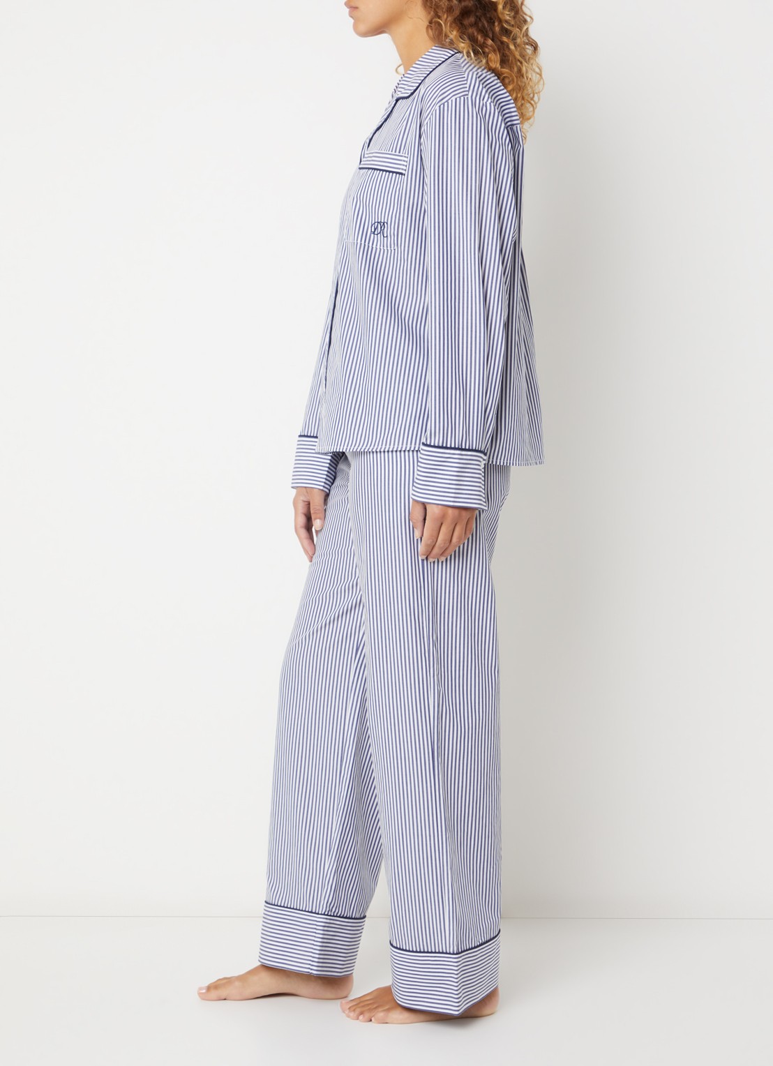 Dore & Rose Pyjamaset van katoen - voorkant 3 donkerblauw