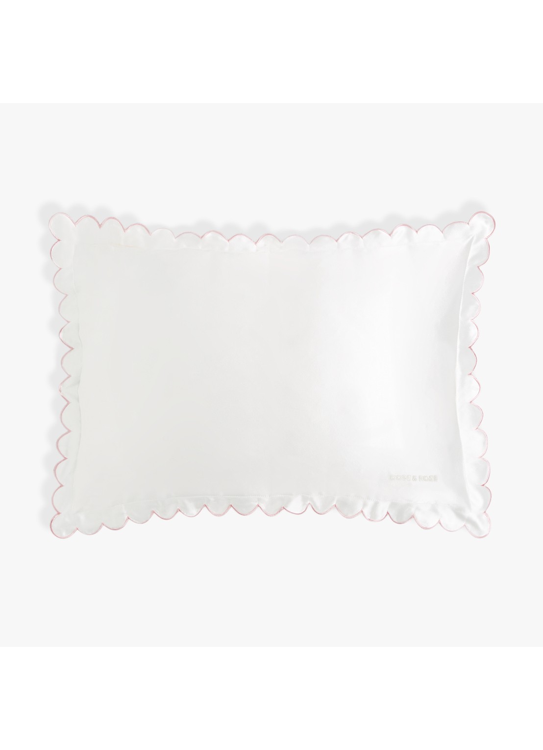Dore & Rose Scallop Edge Pillowcase - kussensloop - voorkant ivoire lisse no67