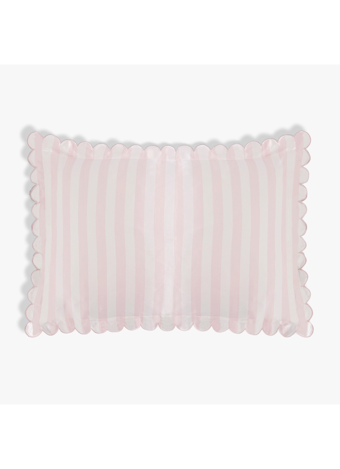 Dore & Rose Scallop Edge Pillowcase - kussensloop - voorkant rayure bonbon no61