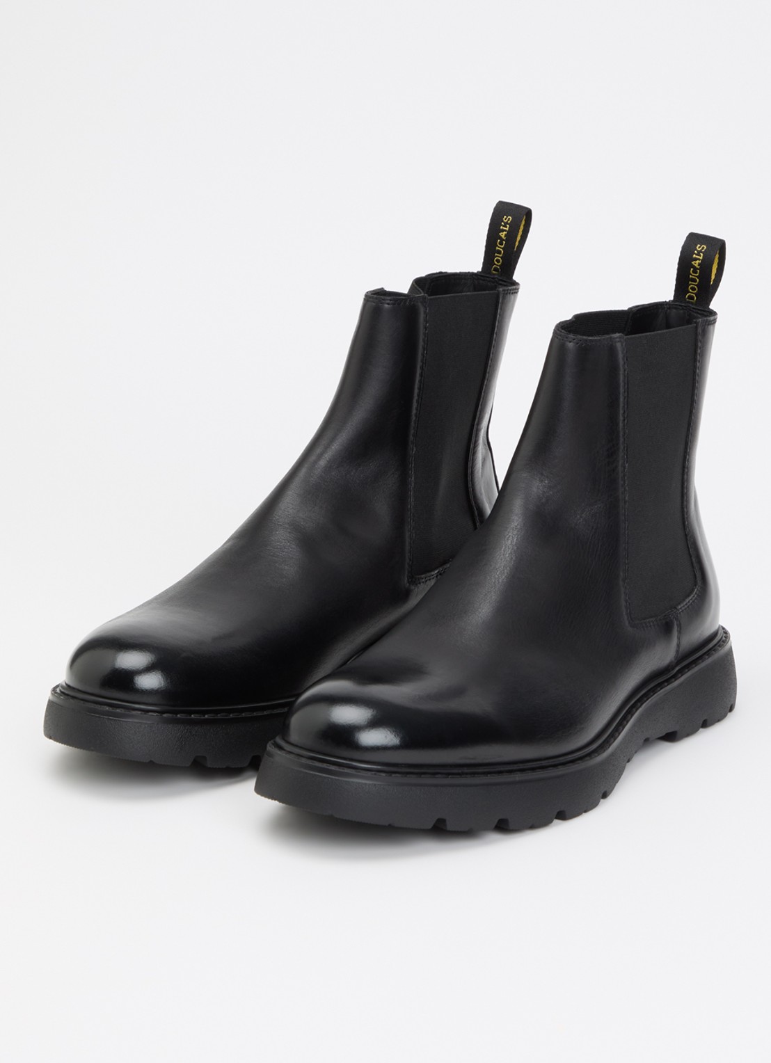 Doucal's Beatles chelsea boot van leer - detail 3 zwart