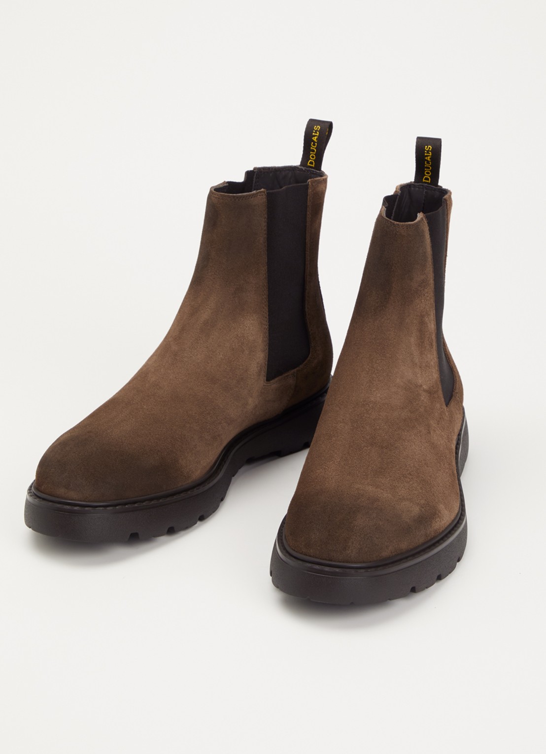 Doucal's Beatles chelsea boot van suède - detail 2 donkerbruin
