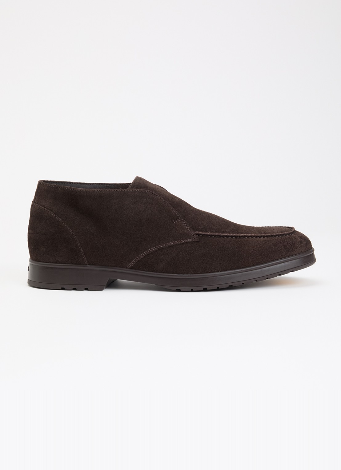 Doucal's Chukka Adler Elast Visone slip-on van kalfssuède - voorkant 2 beige