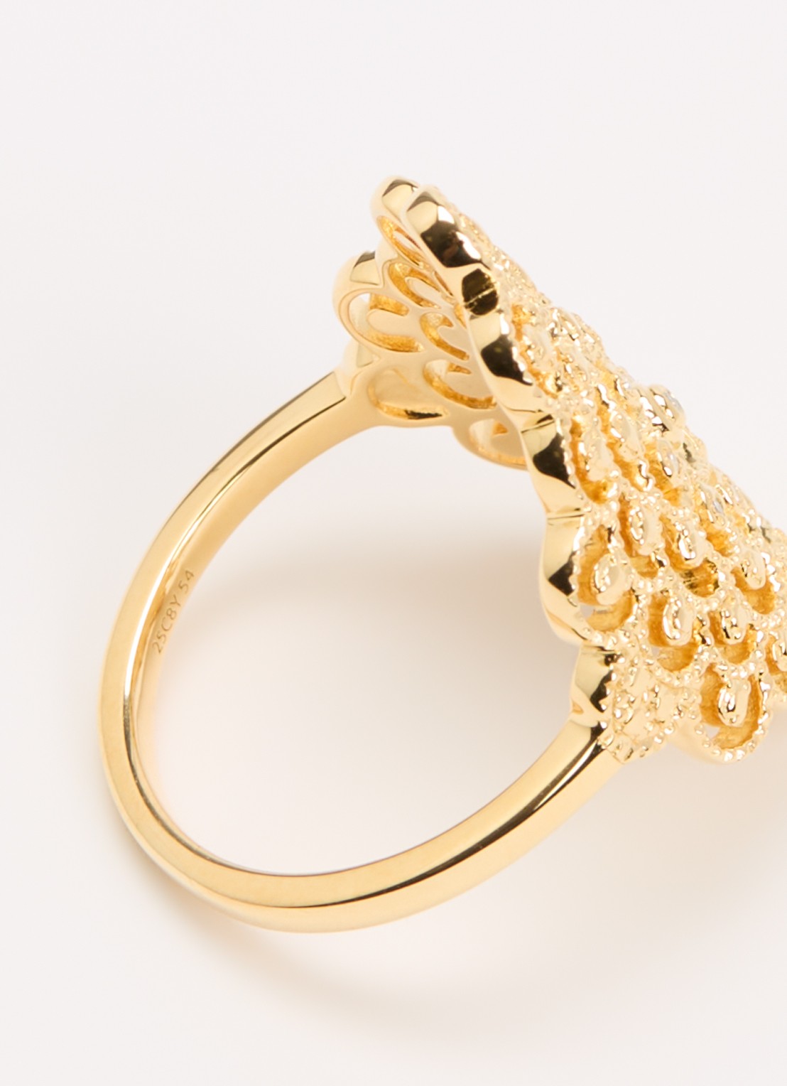 DPT Antwerp Blessed diamanten ring verguld - detail 3 goud