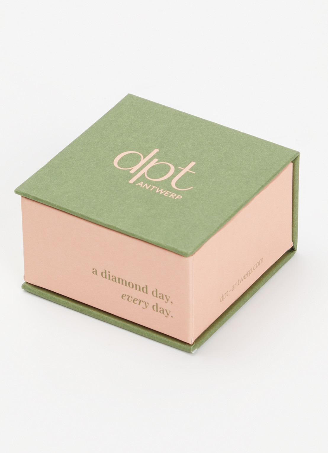 DPT Antwerp Circle diamanten oorringen verguld - detail 4 goud