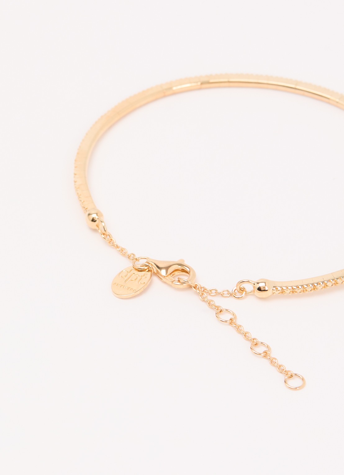 DPT Antwerp Ever bangle diamanten armband verguld - detail goud