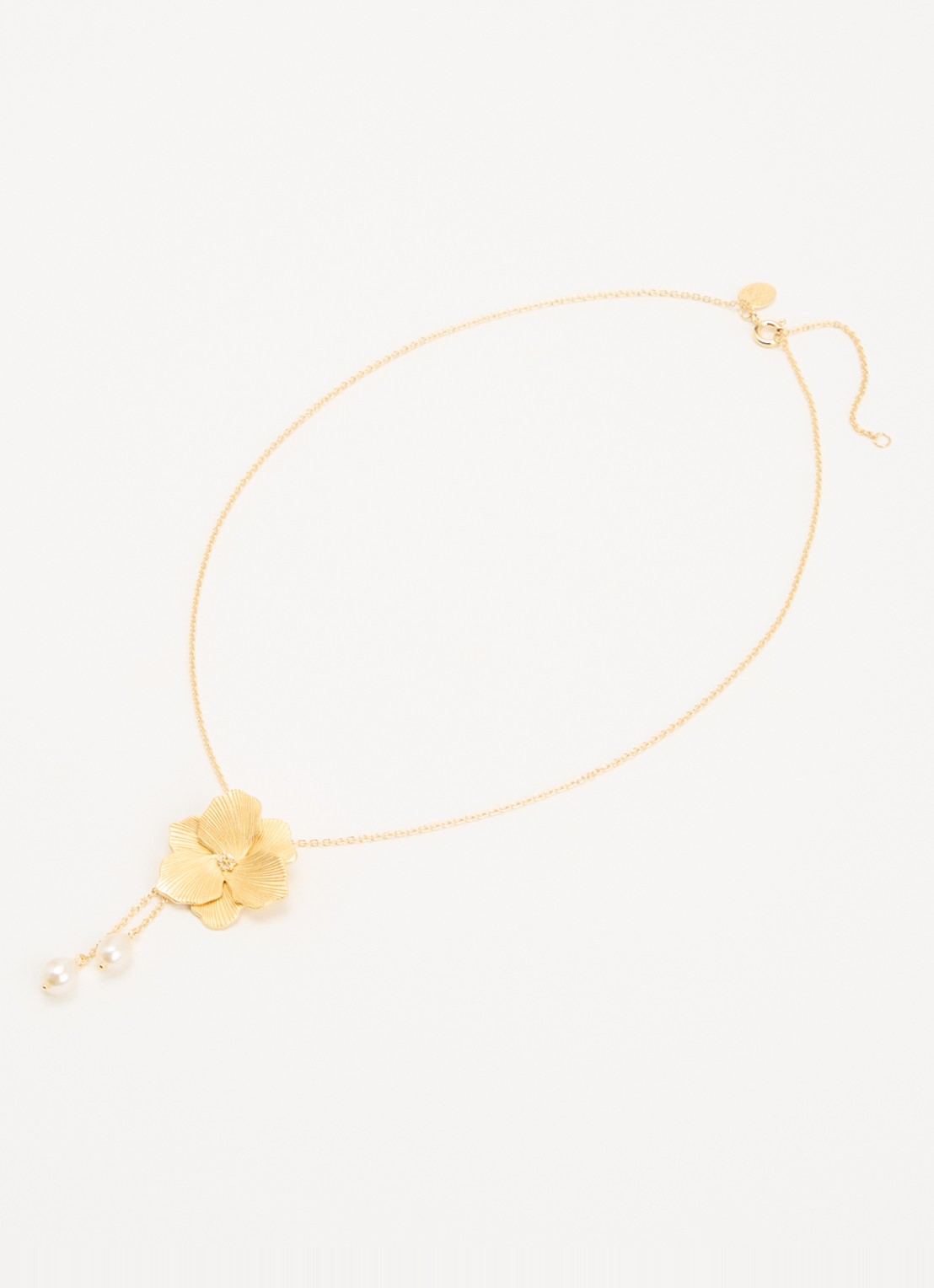 DPT Antwerp Jasmine diamanten ketting verguld - detail goud
