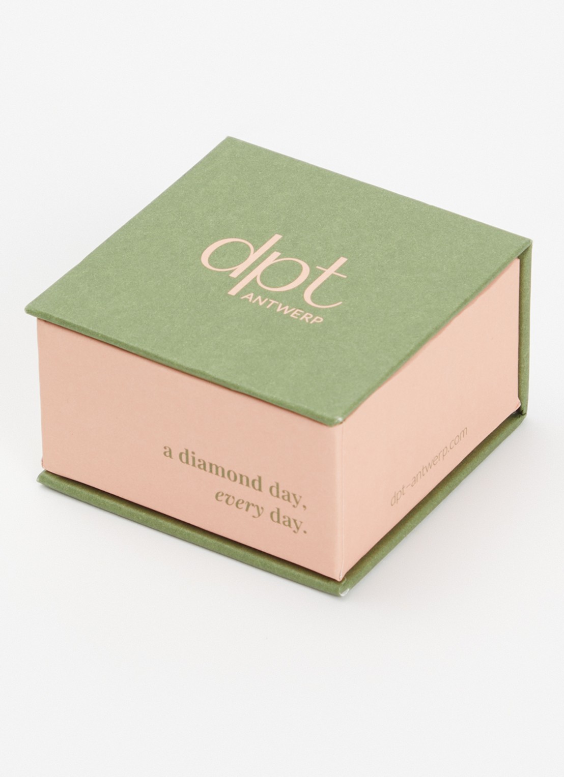 DPT Antwerp Jasmine Small diamanten oorknopjes verguld - detail 4 goud