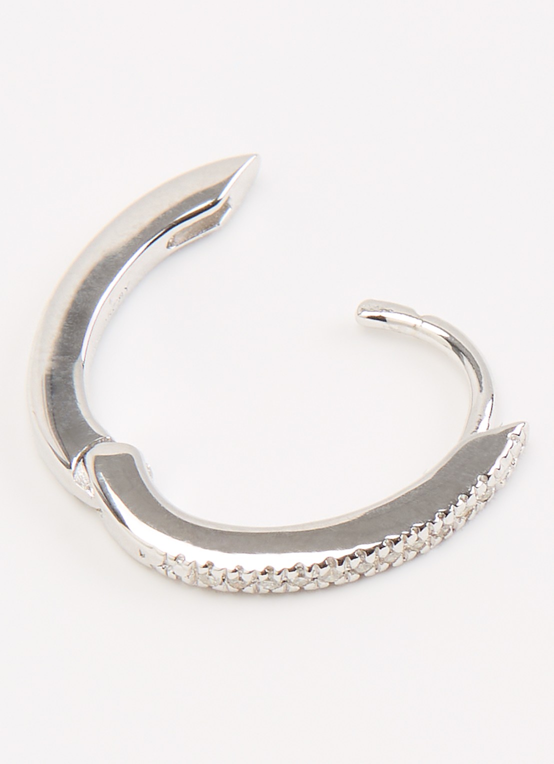 DPT Antwerp Oval diamanten oorring van zilver - detail 3 zilver