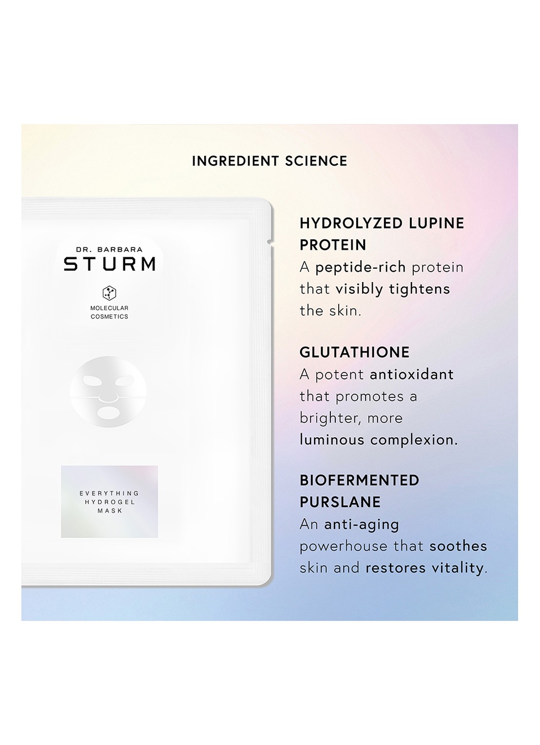 Dr. Barbara Sturm Molecular Cosmetics Everything Hydrogel Mask - gezichtsmasker 8 stuks - detail 6 undefined