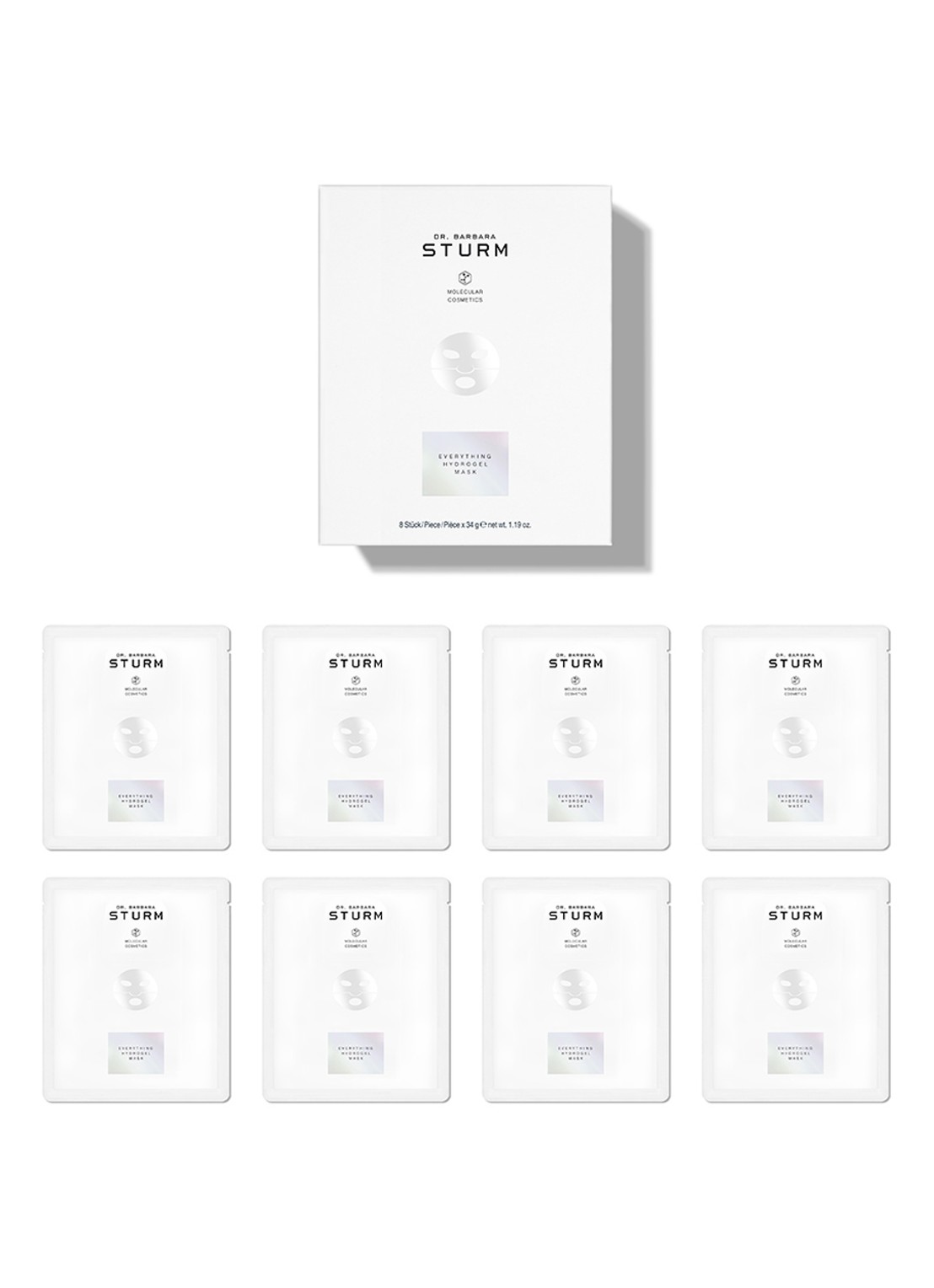 Dr. Barbara Sturm Molecular Cosmetics Everything Hydrogel Mask - gezichtsmasker 8 stuks - voorkant 2 undefined