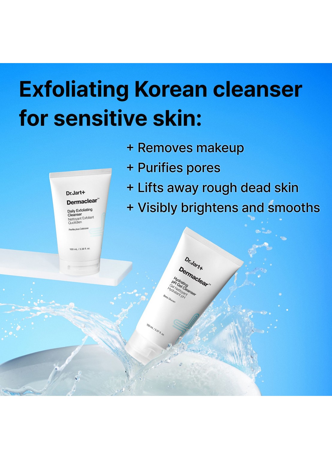 Dr. Jart+ Dermaclear™ Dagelijkse Exfoliërende Reiniging - reinigingsgel - detail 2 wit