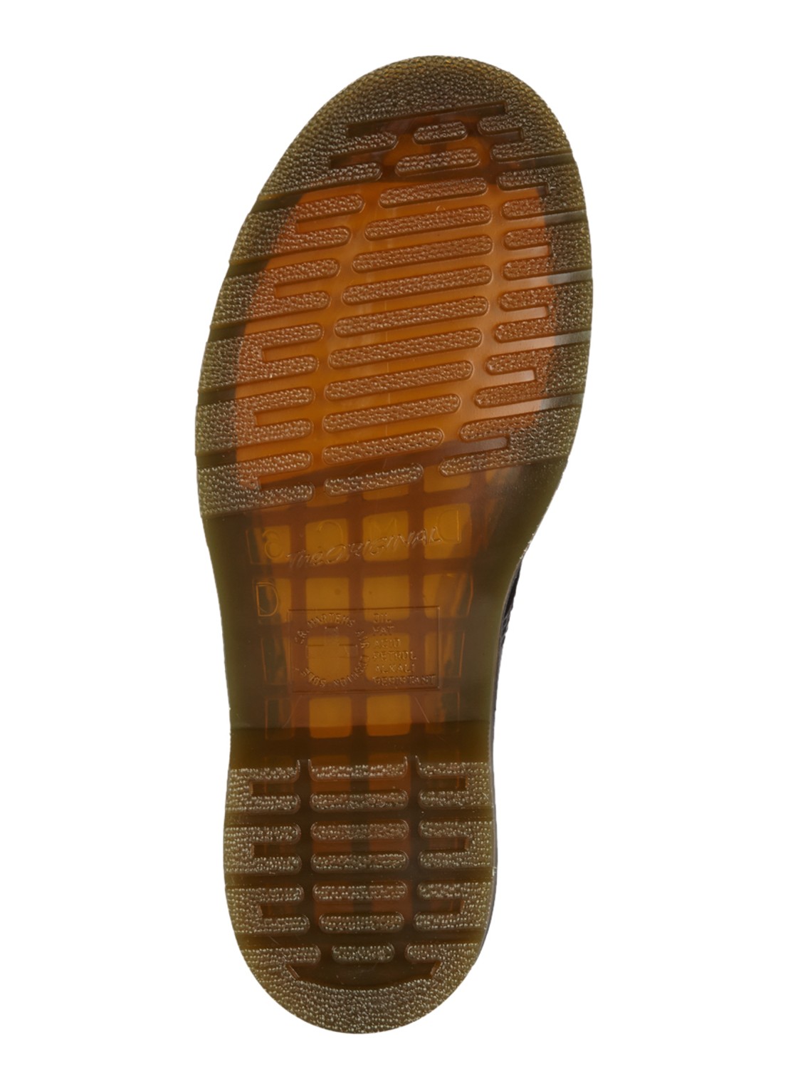 Dr. Martens 1460 Greasy biker boot van leer - detail zwart
