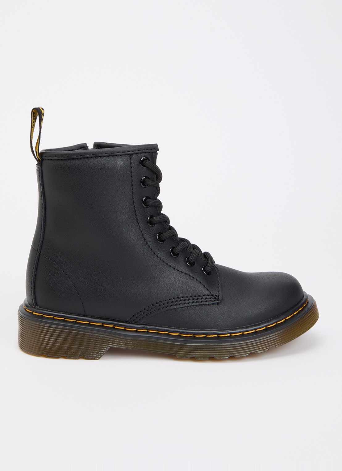 Dr. Martens 1460 Junior veterboot met glitter - voorkant 2 zwart