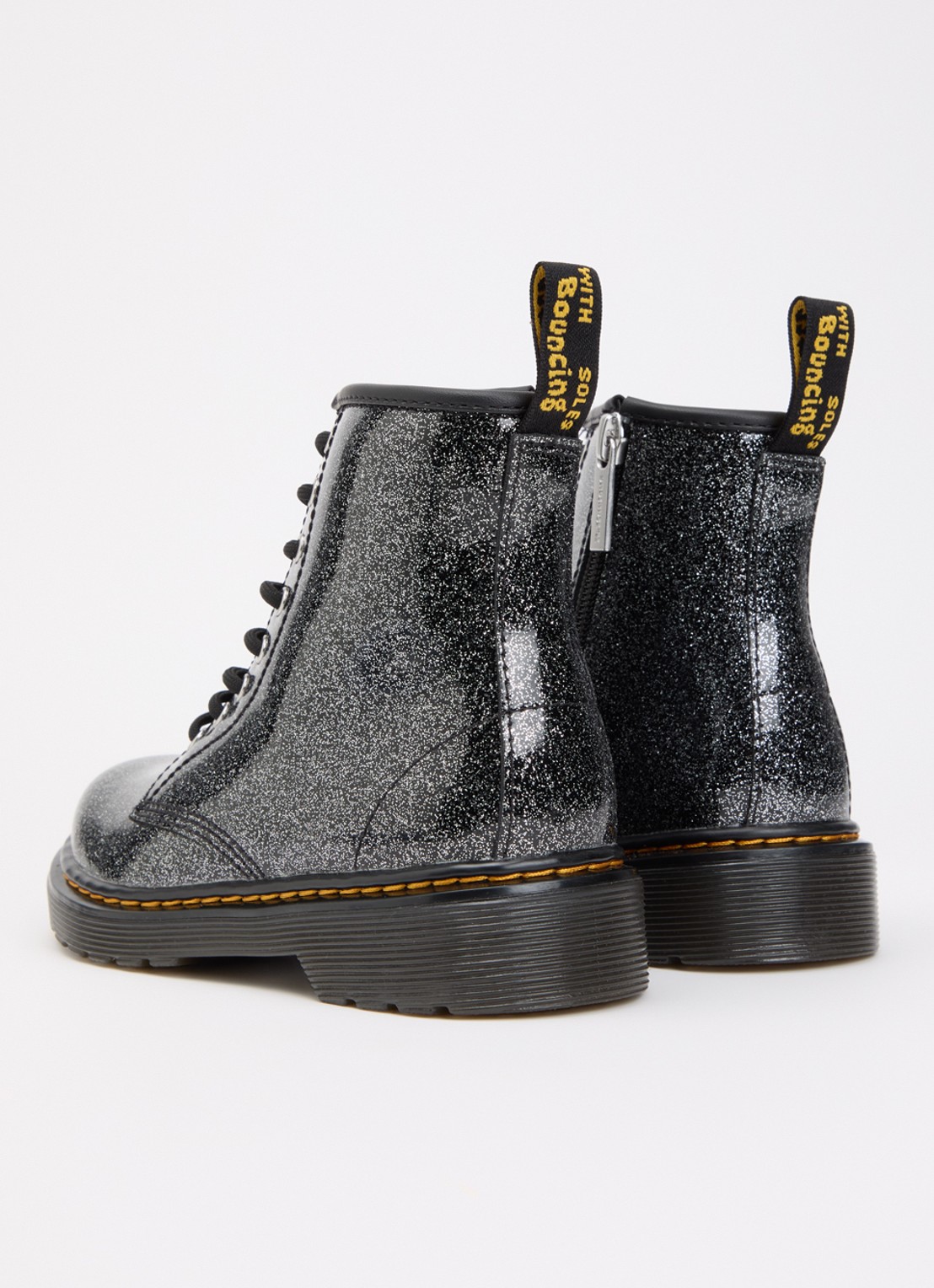 Dr. Martens 1460 Junior veterboot met glitter - achterkant 4 antraciet