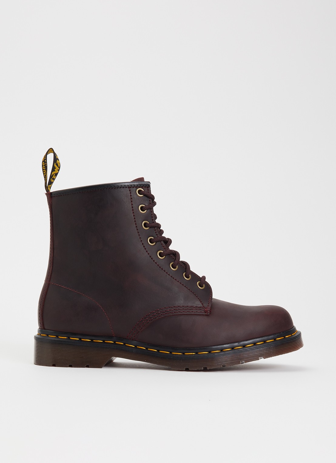 Dr. Martens 1460 veterboot van leer - voorkant 2 bordeauxrood