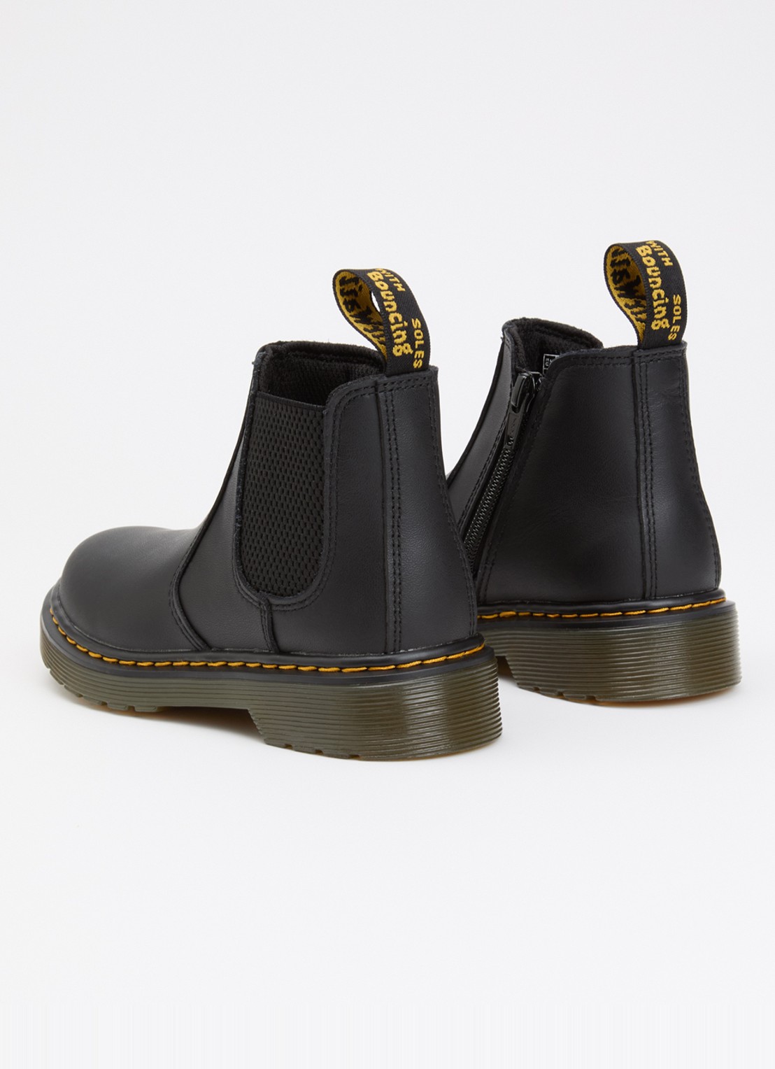 Dr. Martens 2976 Junior chelsea boot van leer - achterkant zwart