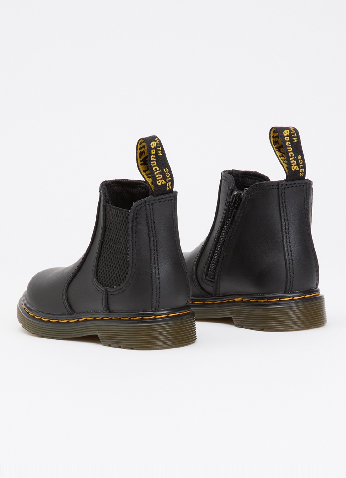 Dr. Martens 2976 Toddler chelsea boot van leer - achterkant 4 zwart