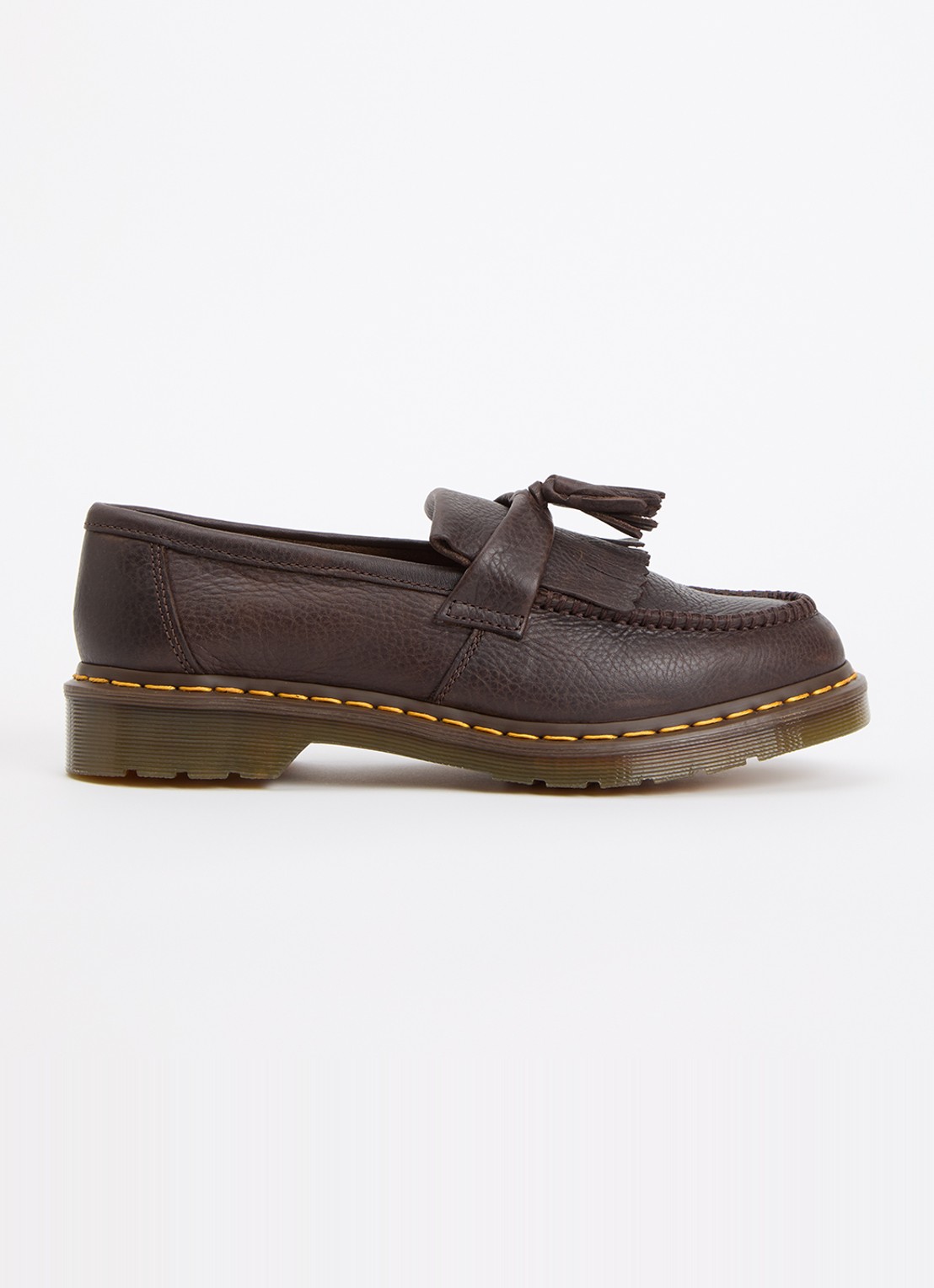 Dr. Martens Adrian YS loafer van leer - voorkant 2 donkerbruin