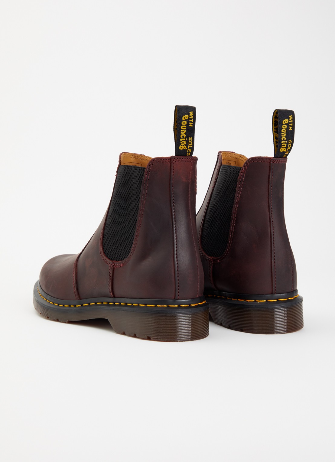 Dr. Martens Chelsea boot van leer - achterkant 4 bordeauxrood