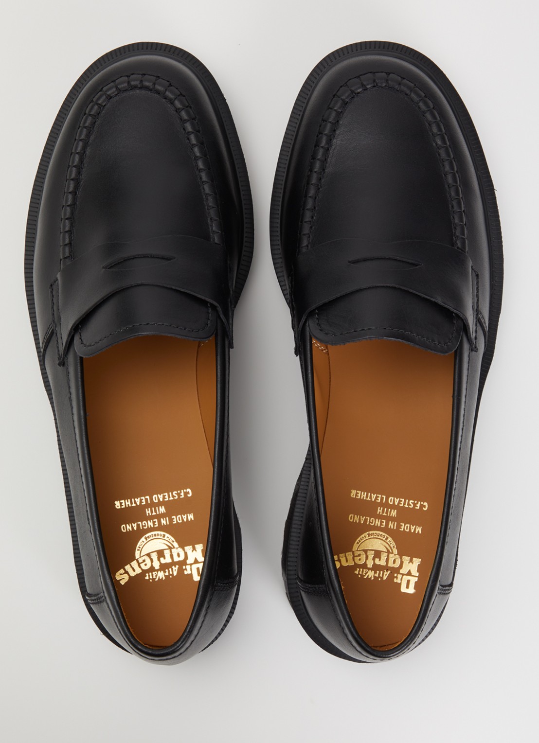 Dr. Martens Delapre loafer van kalfsleer - detail 3 zwart