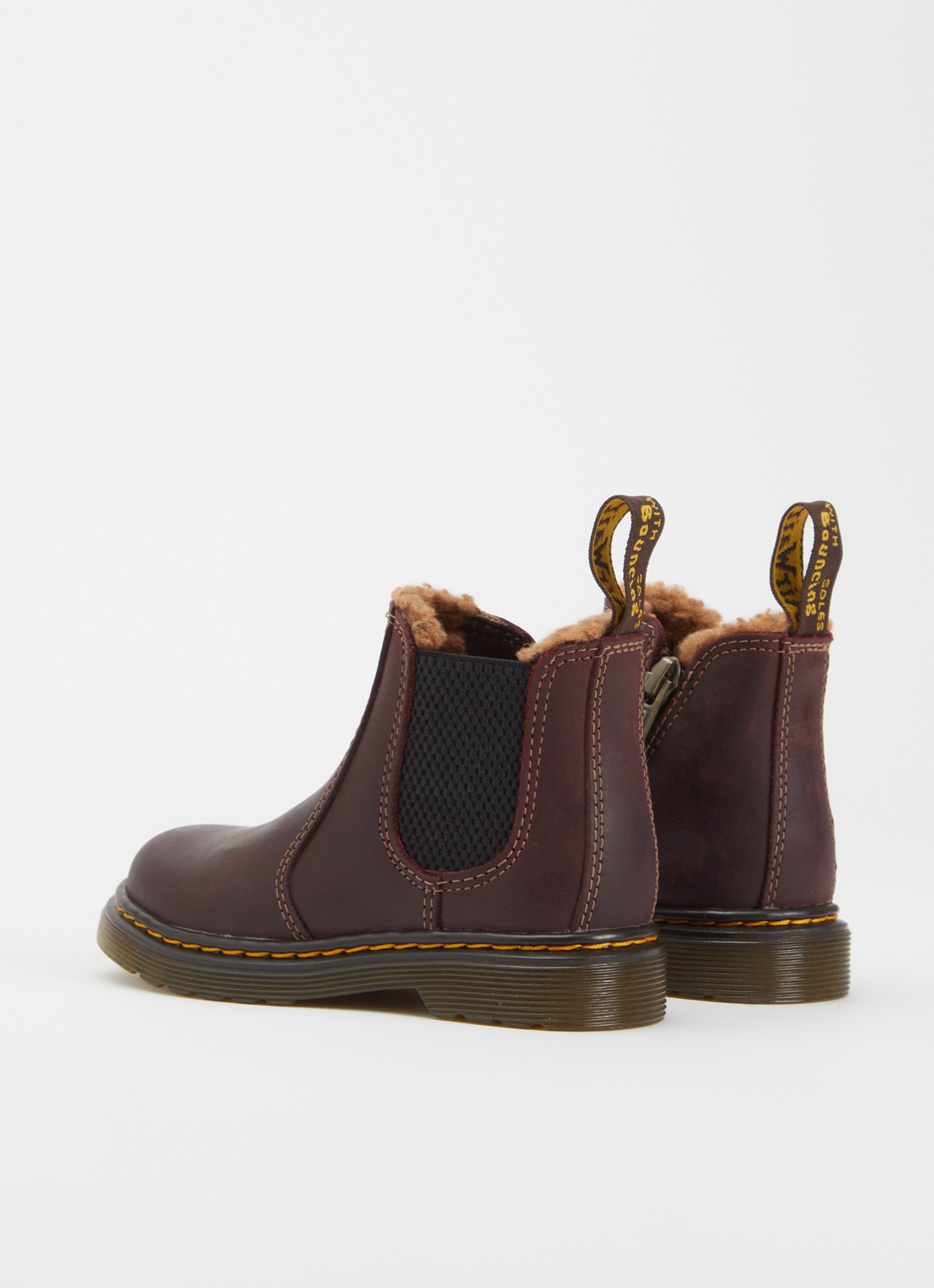 Dr. Martens Leonore T chelsea boot van leer - achterkant 4 donkerbruin