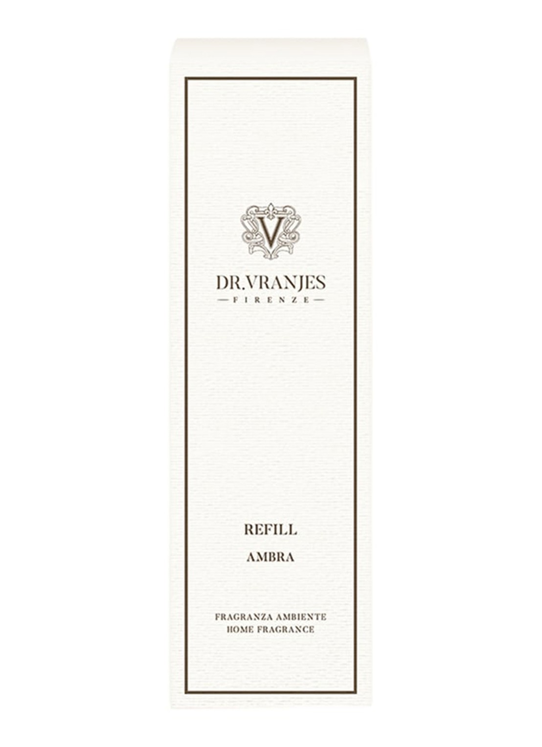 Dr. Vranjes Firenze Ambra navulling voor geurstokjes 500 ml - voorkant 2 transparant