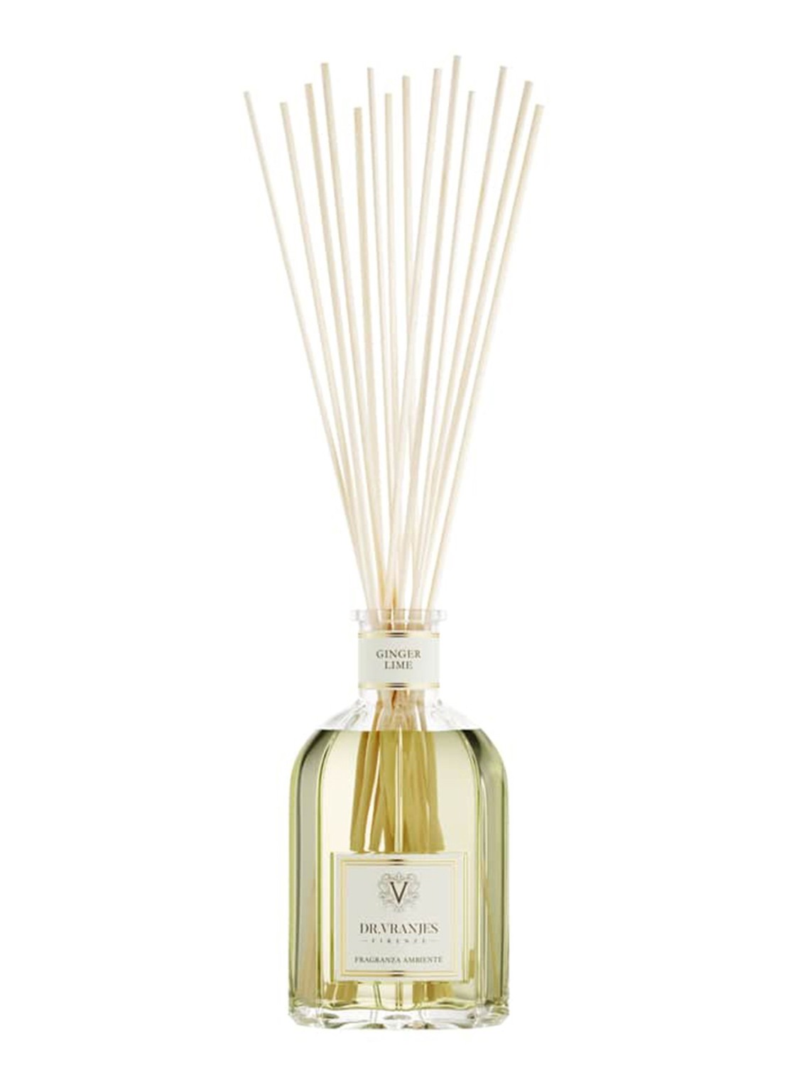 Dr. Vranjes Firenze Ginger Lime geurstokjes 1250 ml - voorkant transparant