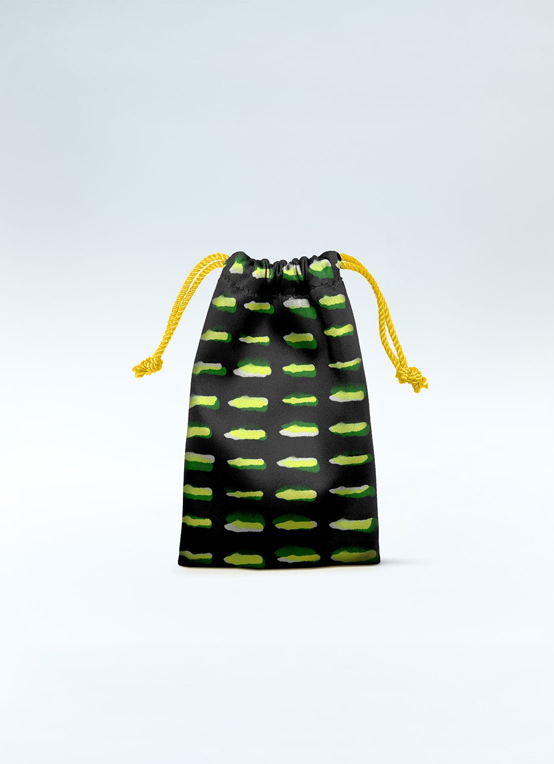 Dries Van Noten Jouw cadeau: Small Drawstring Pouch Black Green - voorkant groen