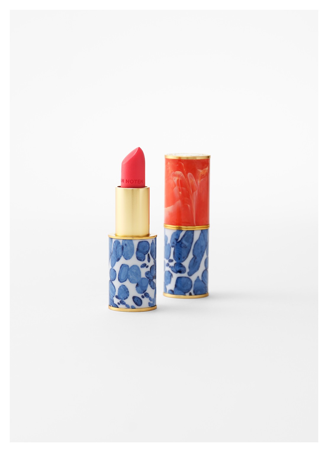 Dries Van Noten Lipstick Case - lege lipstick huls - voorkant 2 coral ceramic
